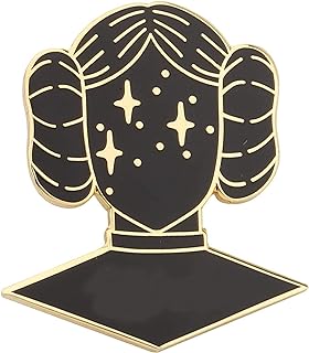 Sailor Moon Inspired Cubic Zirconia Brooch with Pin Clasp - SEIRAA Movie Fan Cosplay Jewelry, Princess Leia Design in Premium Copper