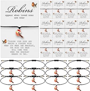 Charming Robin Bracelet with Lobster Claw Clasp & Cord Chain - Ideal Gift for Women - Memorial Robin Design, No Gemstone Included