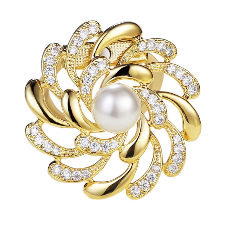 Elegant Rhinestone Brooch Plating Fashion Rhinestone Brooch Pin Dress Accessories Jewelry Birthday Graduation Jewelry Gift for Women