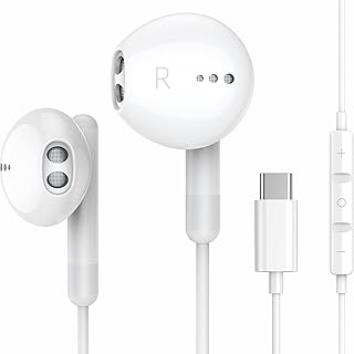 BENEWY USB C In-Ear-Kopfhörer mit Mikrofon und Lautstärkeregler, 1,2 Meter Kabel und Geräuschabschirmung, ideal für iPhone 16 Pro Max und Samsung Galaxy S24 Nutzer