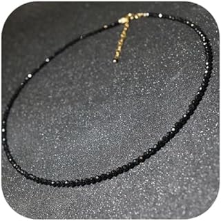 Handcrafted Bohemian Glass Bead Necklace for Women and Girls with a Dainty Crystal Design on a Zinc Ball Chain – Lightweight, Elegant, and Sophisticated Fashion Jewelry Gift