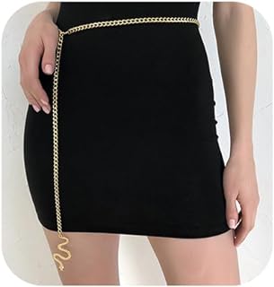 Boho Butterfly Snake Belly Chain Gold Metal Belt Body Chain Chunky Belly Link Waist Party Sexy Body Chain for Women and Girls