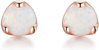 GOLDPAR 14K/18K Gold Opal Stud Earrings - Beautiful Gift for Mother, Wife, Girlfriend