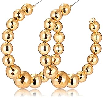 Disco Ball Earrings, Reflective Large Disco Ball Hoop Earrings, 70s 80s Mirrorball Earrings, Dance Party Costume Accessories, Country Concert Outfits for Women