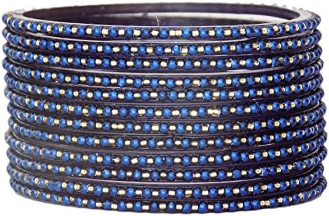JD'Z COLLECTION Indian Bollywood Traditional Glass Bangles Set Churi Multi Color Bangle Bracelet For Women Jewelry Bangles