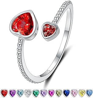 Heart Shaped Cubic Zirconia Toe Ring in 925 Sterling Silver for Women and Girls, Adjustable Design