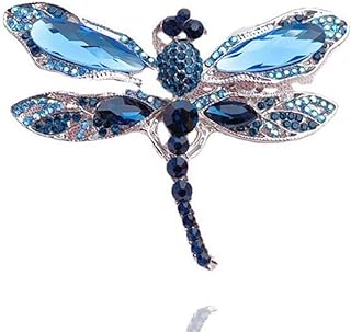 Andy's Orchids Dragonfly Brooches, Rhinestone Crystal Brooch Pins, Vintage Animal Collar Pins for Coat Shirt Suit Jacket, Jewelry Gifts for Men Women