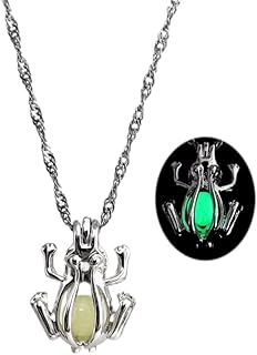 Frog Necklace for Men Women Cute Animal Frog Pendant Necklace Luminous Frog Animal Necklace for Girls Glow in the Dark Jewelry