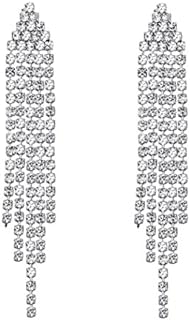 SELOVO Chandelier Tassel Dangle Linear Drop Earrings Party Jewelry Clear Austrian Crystal