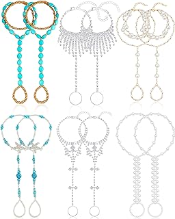 Fumete 12 Pcs Beach Barefoot Sandals Foot Jewelry Anklet Beach Wedding Foot Jewelry Toe Ring Anklet Bracelet Anklet Chain for Women