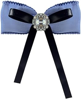 Pin Clasp Monet Crystal Bow Brooch in Copper for Women and Girls - Chic Ribbon Corsage Design