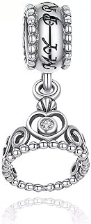 ABAOLA 925 Sterling Silver Fairytale Princess Prince Noble Crown Charm for Bracelet