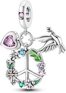 925 Sterling Silver Charms for Bracelet Necklace European Jewelry Pendant Beads Love Valentine's Day Gift for Her Women Girl Family Friends Cute DIY Dangle Charms