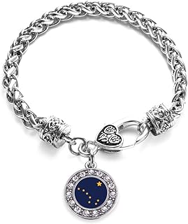 Inspired Silver - Silver Circle Charm Bracelet with Cubic Zirconia Jewelry