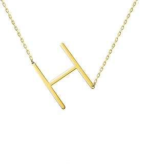 Stainless Steel Initial Letters Necklace for women and girls color gold and Silver from A-Z