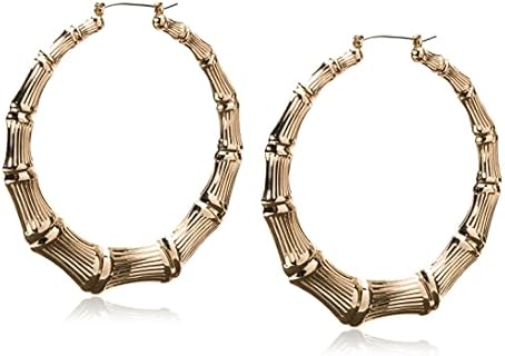 Guess Metal Hoops Women's Bamboo Hoop Earrings, Gold, One Size