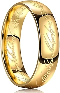 King Ring 6mm Lord of The Rings Engraved Ring – The One Ring to Rule Them All For Men & Women – Designed in USA