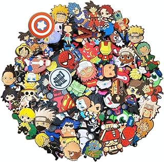 PORUTE 90 PCS Anime Shoe Charms for Clog Shoe and Bracelets Wristbands Party Gifts, Accessories for Halloween, Easter, Christmas, Birthdays, for Kids & unisex-adult