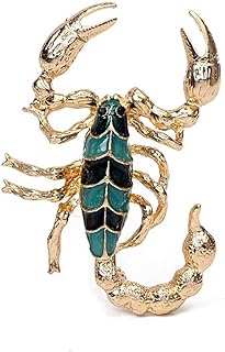 Chic Rhinestone Scorpion Brooch Pin in Enamel and Alloy Material for Men and Women