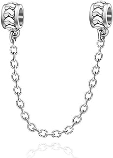 Clasp Love Safety Chain Charm Authentic 925 Sterling Silver Heart Beads Fit European Style Bracelet ¡­