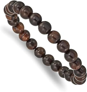 "Charming Chisel Stretch Bracelet with Red Sandalwood Beads - Perfect Women's Jewelry Gift, No Metal Type, Comes in a Gift Box"
