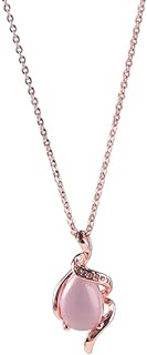 S925 Sterling Silver Necklaces for Women | 17” Natural Quartz Crystal Silver Stone Necklace Pendant | Ideal Gift Jewelry for Women