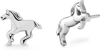 Boma Jewelry Sterling Silver Galloping Horse Stud Earrings