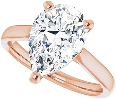 Moissanite Wedding Set, 5 CT East to West Marquise Colorless Moissanite Engagement Ring Wedding Band, Bridal Set, 10K, 14K, 18K Gold