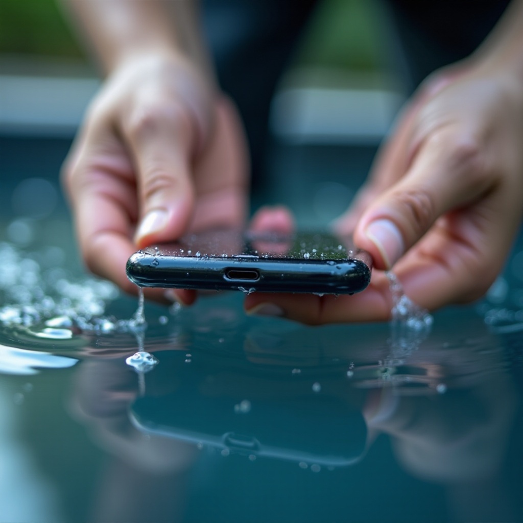 handy in wasser gefallen