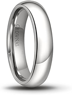 1mm 2mm 3mm 4mm 5mm 6mm 7mm 8mm Tungsten White/Yellow Gold/Rose Gold Plated Wedding Band Ring Men Women Plain Dome Polished Comfort Fit