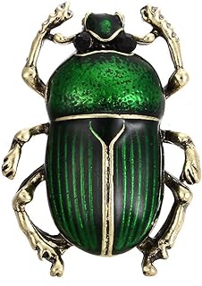 Tvoip Vintage Beetle Brooches for Women Kids Enamel Animal Insects Brooch Pins