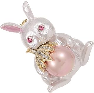 Vintage Gifts Easter Brooch Rabbit Brooch Woman Copper Wooden Sign Vintage Bunny Brooch Wood Decor