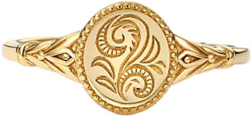 Jude Jewelers Stainless Steel Leaf Flower Signet Style Wedding Statement Promise Anniversary Engagement Ring