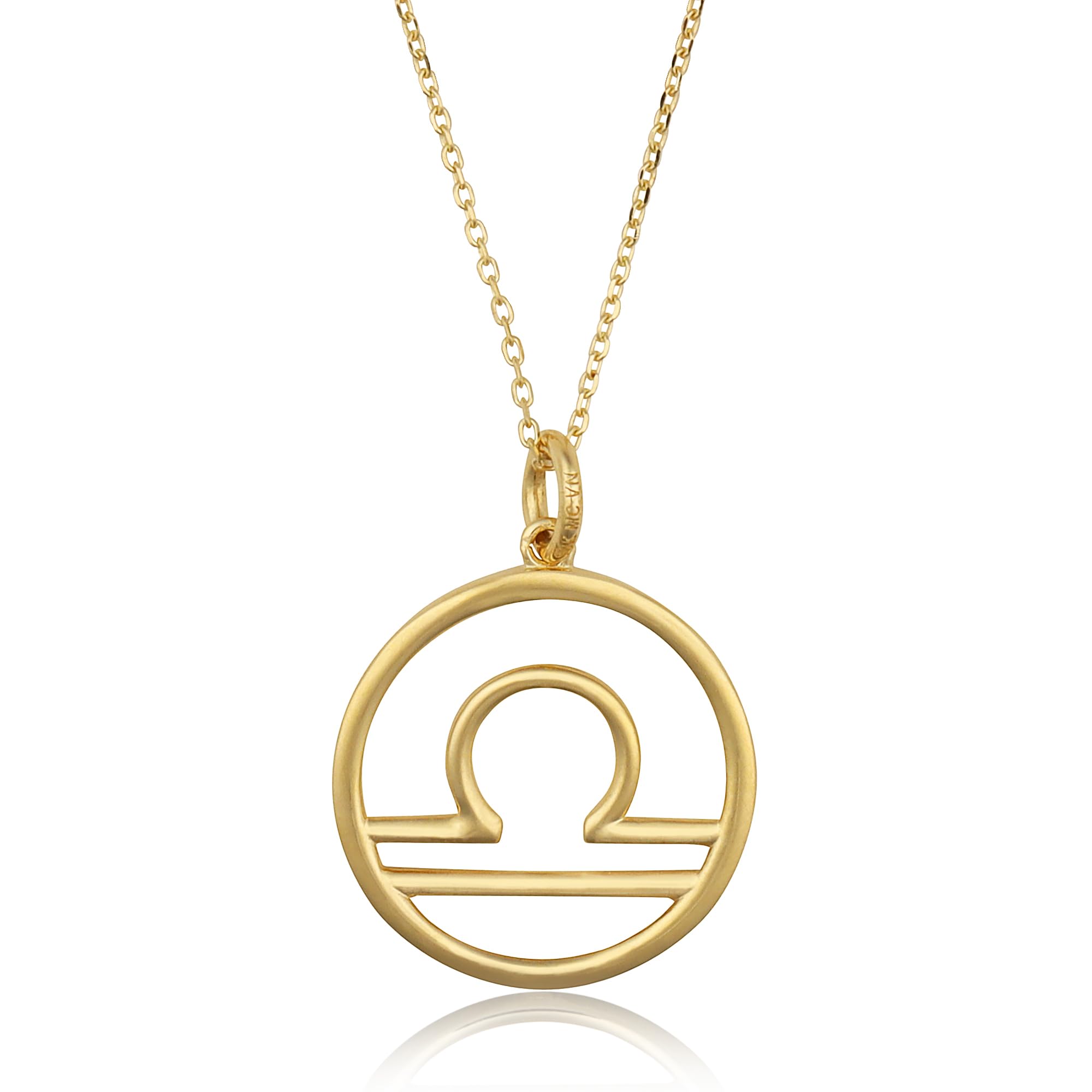 MAX + STONE 10k Gold Zodiac Necklace for Women | Dainty Real Gold Necklace for Women | Adjustable 16-18 Inch Zodiac Sign Necklace | Gold Pendant Necklace | Astrology Gifts for Women