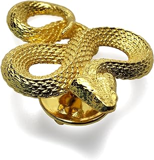 Pin-Clasp Vintage Copper Snake Brooch - Stylish Lapel Pin for Men & Women, Ideal for Backpacks, Hats - Unique Birthday & Holiday Gift