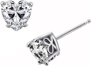 Amazon Collection Sterling Silver Infinite Elements Cubic Zirconia Stud Earrings