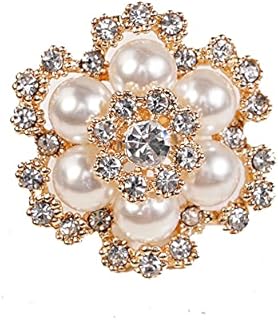 YERTTER Boho Gold Oversized Pearl Rhinestone Crystal Flower Ring Women Statement Ring Adjustable Ring Boho Pearl Ring Vintage Finger Knuckle Ring Gift for Women Girls (small)