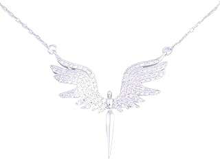 925 Sterling Silver Angle Wing Phoenix Eagle Bird Necklaces Pendants For Women Silver Chain Jewelry Present, jewelry nirvana, perfect necklace phoenix, dark phoenix necklace women rising phoenix necklace sister necklaces