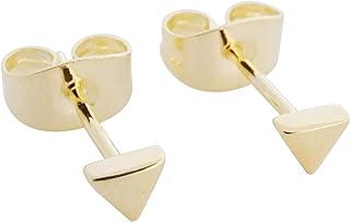 HONEYCAT Tiny Triangle Stud Earrings in Gold, Rose Gold, or Silver | Minimalist, Delicate Jewelry