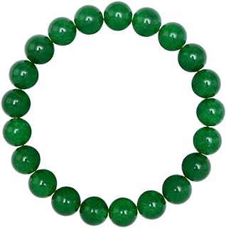 Adabele 8mm Aquamarine Quartz Bead Bracelet, Natural Gemstone Stretch Bead Chain, No Clasp Design, Ideal Gift for Men & Women