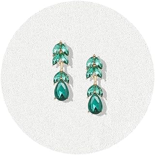 Dainty Rhinestone Teardrop Dangle Earrings Cute Elegant Crystal Bridal Wedding Earrings for Women Party Prom