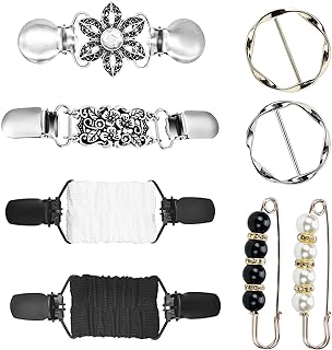 Fashion Cincher Clip for Women,Dress Clips Back Cinch,Shirt Scarf Clothing Cardigan Sweater Shawl Mitten Clips, Buckle Waist Cincher Clip for Clothing,Scarf Ring and Brooch Pins