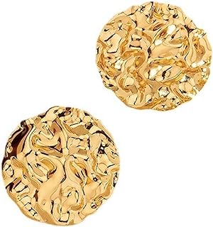 Gold Nugget Earrings for Women Heart Nugget Earrings Love Heart Stud Earrings Irregular Earrings Wedding Prom Earrings Jewelry Mothers Day Gifts