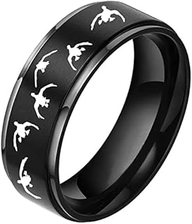 Duck Hunting Outdoor Ring Brushed Matte Finished Black Stainless Steel Band Jewelry Size 5-13