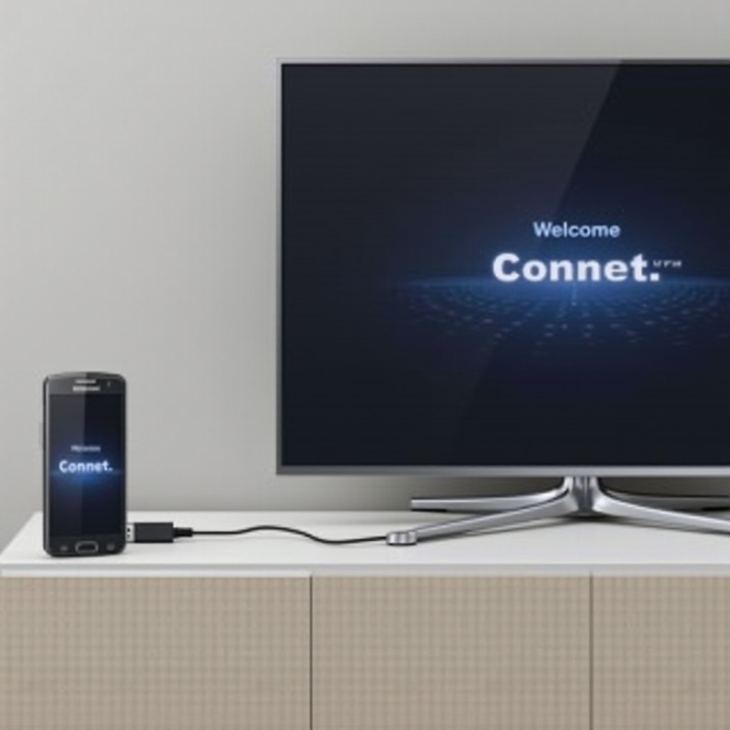 handy mit fernseher verbinden usb-kabel samsung