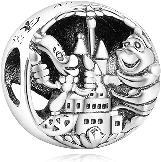 Disney Silver Cubic Zirconia Charm Bracelet | MITSOKU Butterfly, Bat, & Turtle Designs | Perfect for Women & Girls | Ideal for Christmas, Valentine's Day, & Mother's Day Gifts