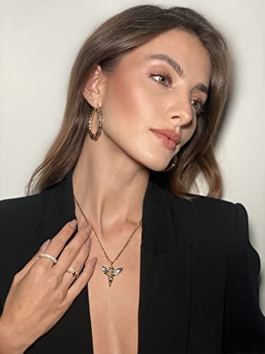 18k Gold Plated Cubic Zirconia Double Cross Ring
