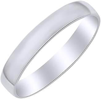 AFFY 4mm Comfort Fit Wedding Band Ring in 10k Solid Gold