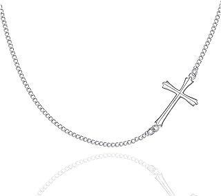 925 Sterling Silver Cross Dove Hamsa Anchor Italian Horn Sun Moon Star Choker Pendant Necklace Jewelry for Women Mens