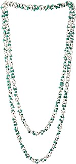 Chic Multi-Strand Wood Bead Necklace with Durable Alloy Cable Chain, Perfect for Dress Parties, Events & Prom, Stunning Earth-Toned Design